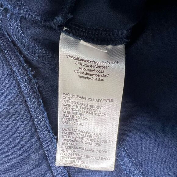 Isaac Mizrahi Pants Womens Size Medium Stretch Navy Blue Pull On - Picture 8 of 8